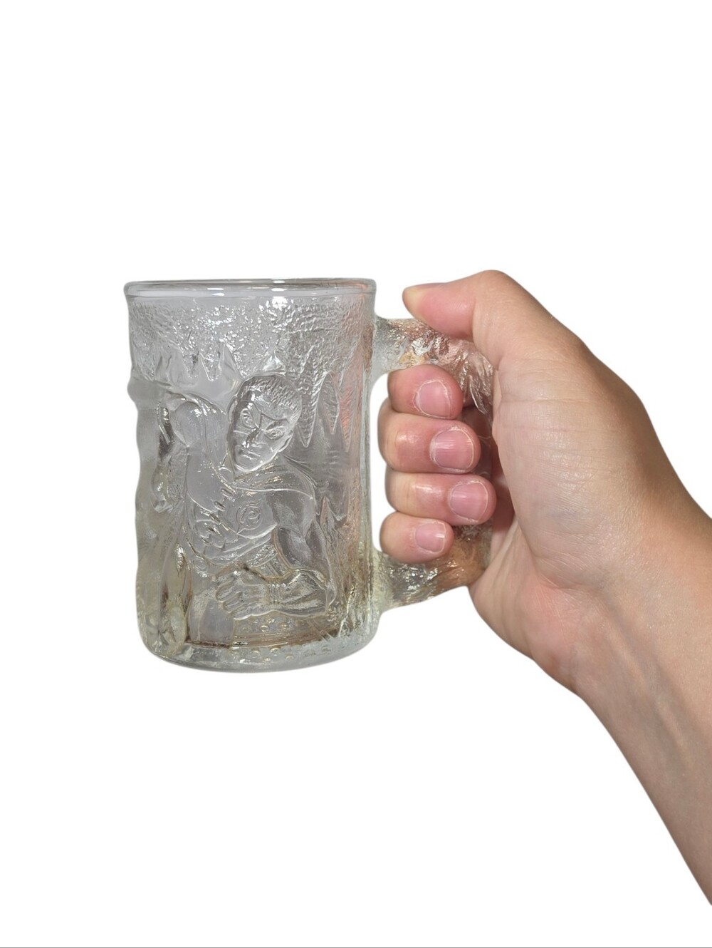 Vintage 1996 DC Comics Batman Forever McDonald's Promotional 3D Robin Glass Mug